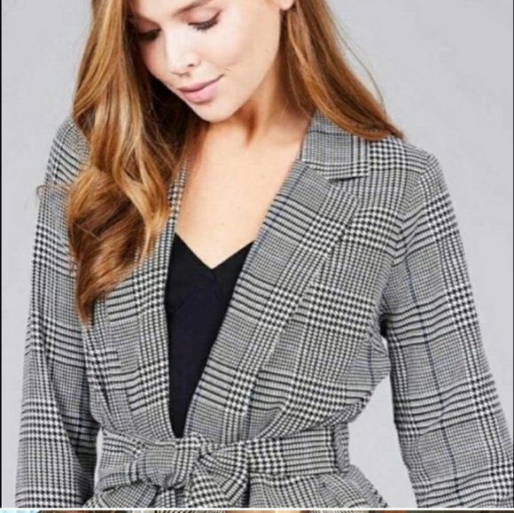 Tweed Black & White Belt 2 Pockets - Picture 3 of 8